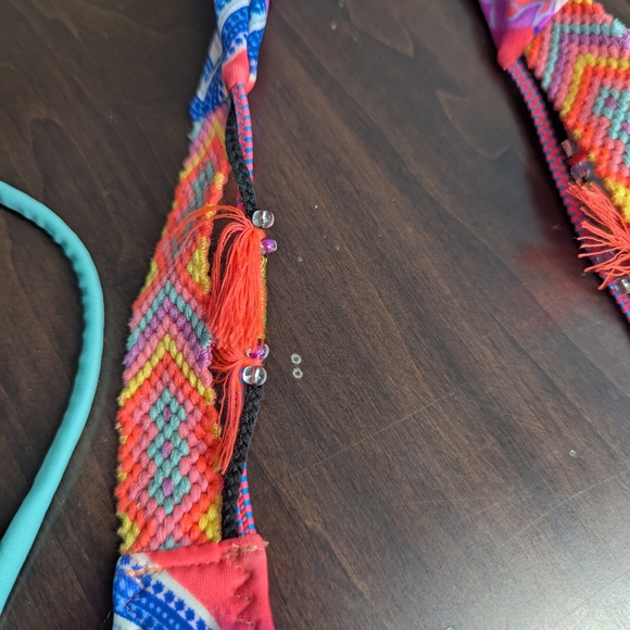 Pink and Blue Geometric Bikini Set - Picture 3 of 10